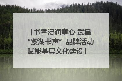 书香浸润童心 武昌“紫湖书声”品牌活动赋能基层文化建设