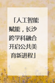 人工智能赋能，长沙跨学科融合开启公共美育新进程
