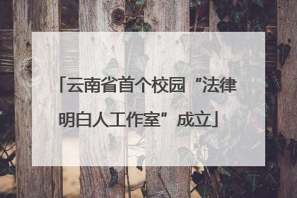 云南省首个校园“法律明白人工作室”成立