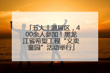 五大主题展区，400余人参加！黑龙江省希望工程“义卖童园”活动举行