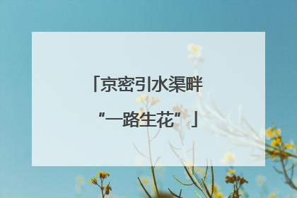京密引水渠畔“一路生花”