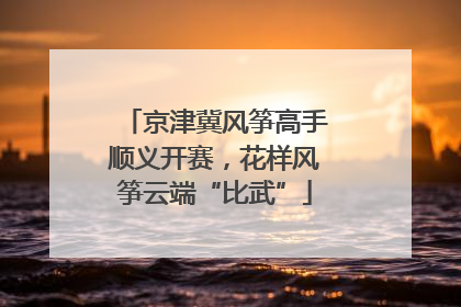 京津冀风筝高手顺义开赛，花样风筝云端“比武”