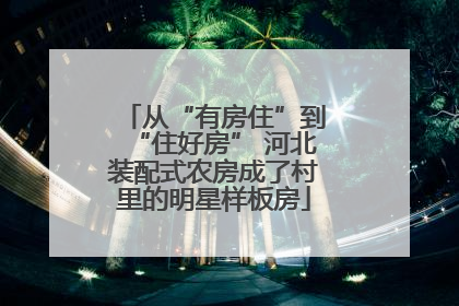 从“有房住”到“住好房” 河北装配式农房成了村里的明星样板房