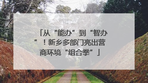 从“能办”到“智办”！新乡多部门亮出营商环境“组合拳”