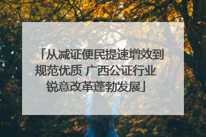 从减证便民提速增效到规范优质 广西公证行业锐意改革蓬勃发展