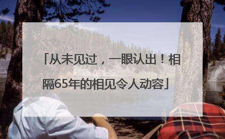 从未见过，一眼认出！相隔65年的相见令人动容
