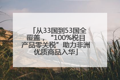 从33国到53国全覆盖，“100%税目产品零关税”助力非洲优质商品入华