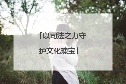 以司法之力守护文化瑰宝
