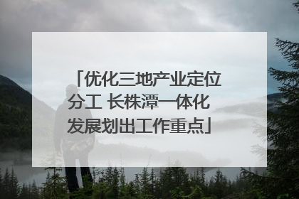 优化三地产业定位分工 长株潭一体化发展划出工作重点