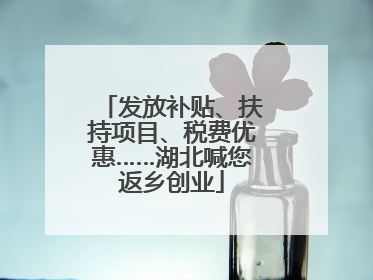 发放补贴、扶持项目、税费优惠……湖北喊您返乡创业