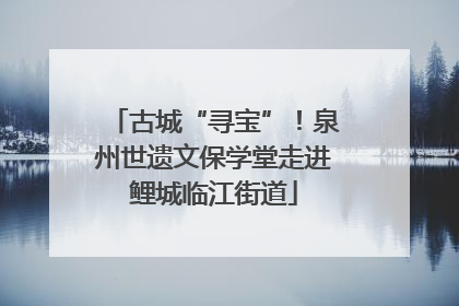古城“寻宝”！泉州世遗文保学堂走进鲤城临江街道