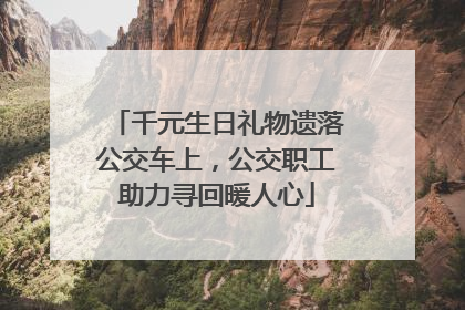 千元生日礼物遗落公交车上，公交职工助力寻回暖人心