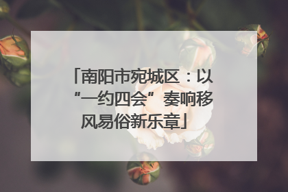 南阳市宛城区：以“一约四会”奏响移风易俗新乐章