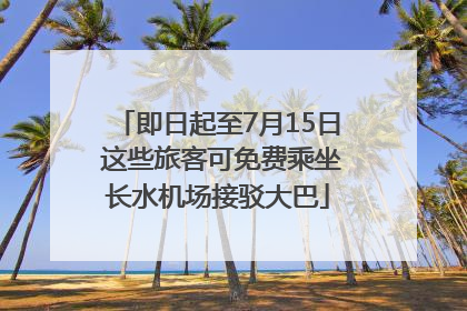 即日起至7月15日 这些旅客可免费乘坐长水机场接驳大巴