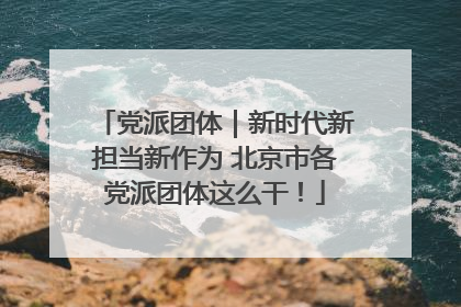 党派团体｜新时代新担当新作为 北京市各党派团体这么干！