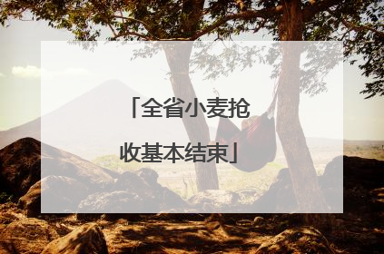 全省小麦抢收基本结束