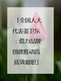 全国人大代表姜卫东：借力品牌创建推动高质效履职