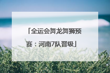 全运会舞龙舞狮预赛：河南7队晋级
