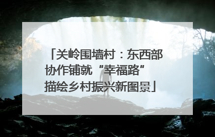 关岭围墙村：东西部协作铺就“幸福路” 描绘乡村振兴新图景