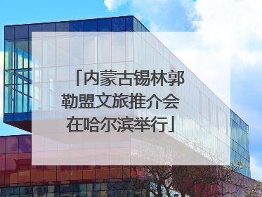 内蒙古锡林郭勒盟文旅推介会在哈尔滨举行