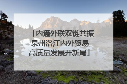 内通外联双链共振 泉州洛江内外贸易高质量发展开新局
