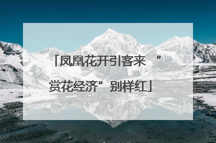 凤凰花开引客来 “赏花经济”别样红