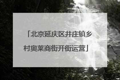 北京延庆区井庄镇乡村奥莱商街开街运营