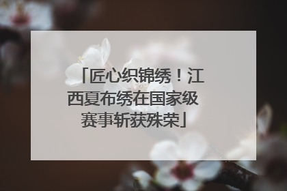 匠心织锦绣！江西夏布绣在国家级赛事斩获殊荣