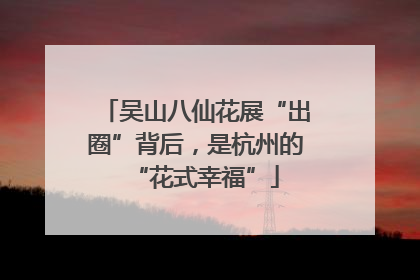 吴山八仙花展“出圈”背后，是杭州的“花式幸福”