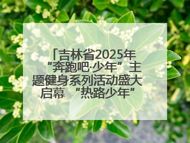 吉林省2025年“奔跑吧·少年”主题健身系列活动盛大启幕 “热路少年”少儿跑长春站点燃少年运动热情