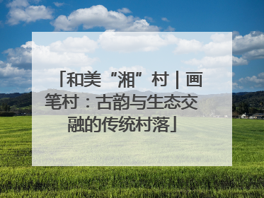 和美“湘”村｜画笔村：古韵与生态交融的传统村落