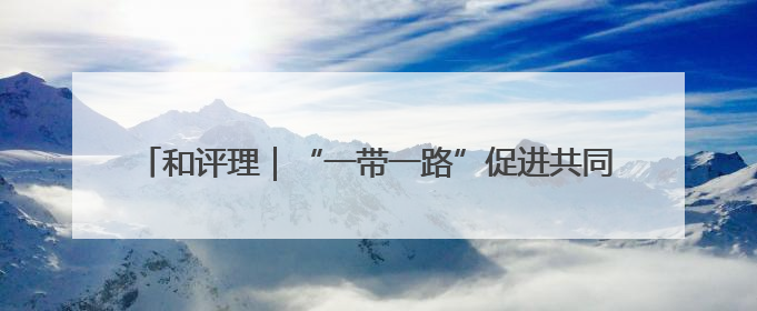 和评理｜“一带一路”促进共同发展 美国抹黑攻击酸味十足