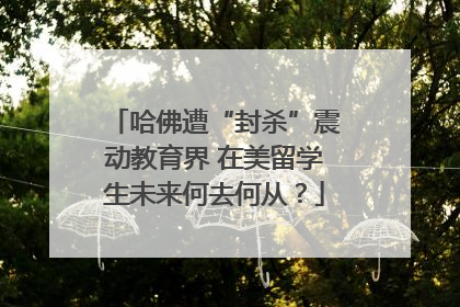 哈佛遭“封杀”震动教育界 在美留学生未来何去何从？