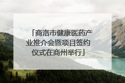 商洛市健康医药产业推介会暨项目签约仪式在商州举行