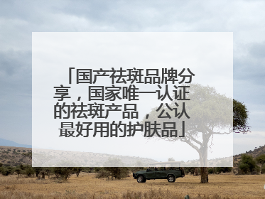 国产祛斑品牌分享，国家唯一认证的祛斑产品，公认最好用的护肤品