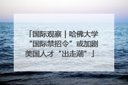 国际观察｜哈佛大学“国际禁招令”或加剧美国人才“出走潮”
