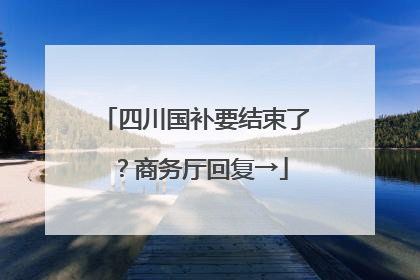 四川国补要结束了？商务厅回复→