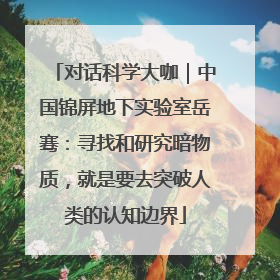 对话科学大咖｜中国锦屏地下实验室岳骞：寻找和研究暗物质，就是要去突破人类的认知边界