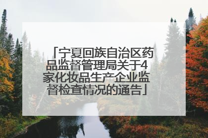 宁夏回族自治区药品监督管理局关于4家化妆品生产企业监督检查情况的通告