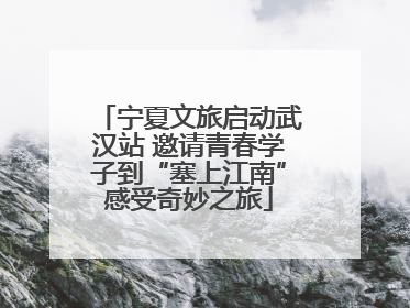 宁夏文旅启动武汉站 邀请青春学子到“塞上江南”感受奇妙之旅