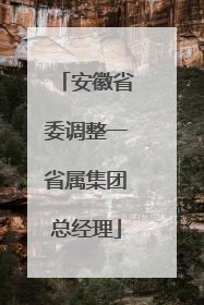 安徽省委调整一省属集团总经理