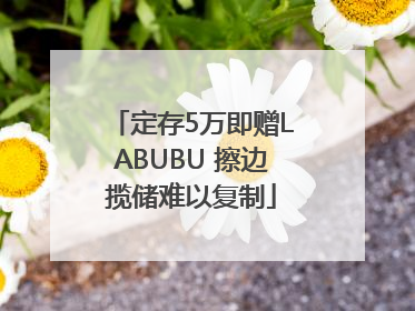 定存5万即赠LABUBU 擦边揽储难以复制