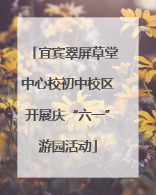 宜宾翠屏草堂中心校初中校区开展庆“六一”游园活动