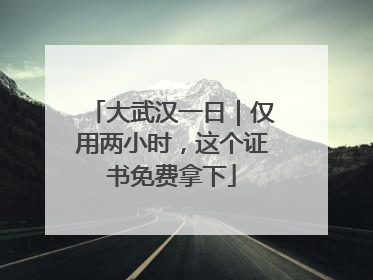 大武汉一日｜仅用两小时，这个证书免费拿下
