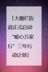 大栅栏街道正式启动“暖心万家行”三年行动计划