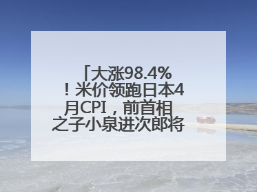 大涨98.4%！米价领跑日本4月CPI，前首相之子小泉进次郎将如何破局？