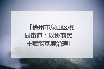 徐州市泉山区桃园街道：以协商民主赋能基层治理
