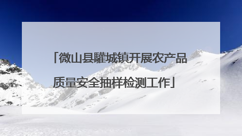 微山县驩城镇开展农产品质量安全抽样检测工作