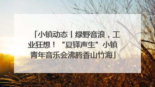 小镇动态丨绿野音浪，工业狂想！“夏铎声生”小镇青年音乐会沸腾香山竹海