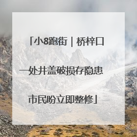 小8跑街｜桥梓口一处井盖破损存隐患 市民盼立即整修